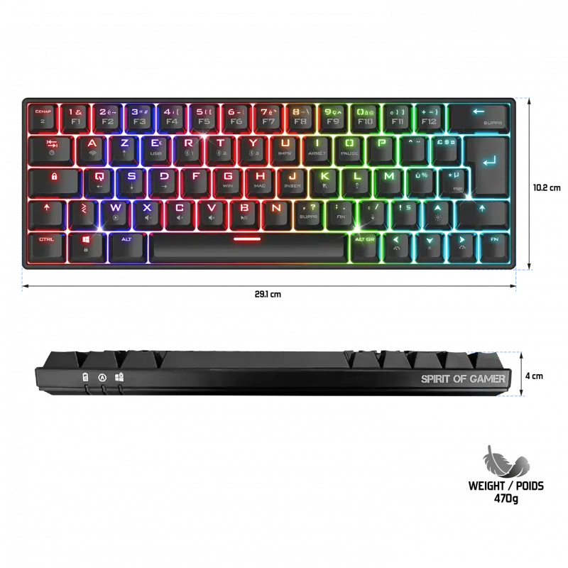 Clavier Gamer XPERT-K200 Noir